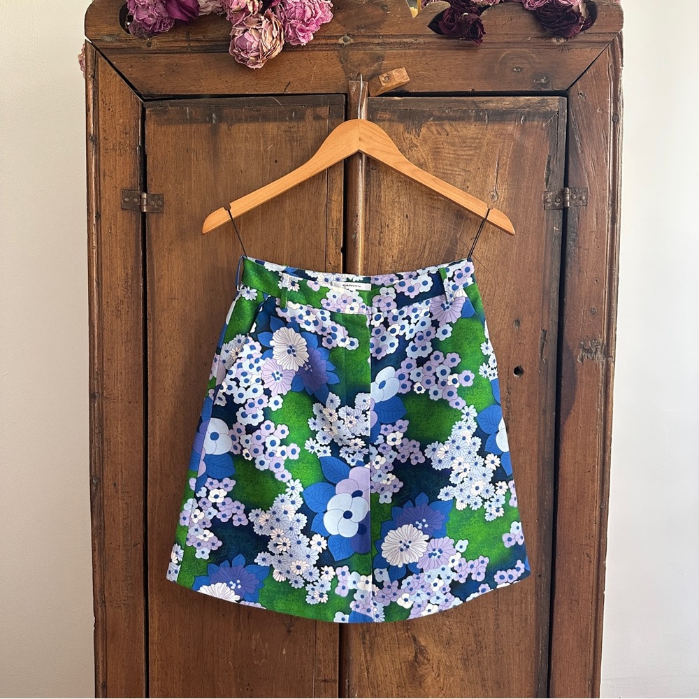 Carven retro floral skirt